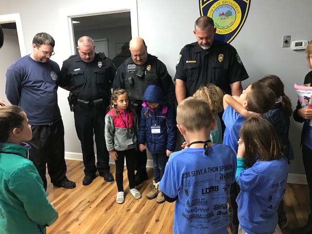 serving first responders lesson in a private christian schools near me